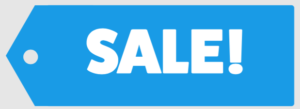 red white and blue thrift store features daily sales